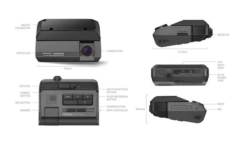 F790 32GB Front & Rear External Fleet Camera - Thinkware Dash Cam - £299.00